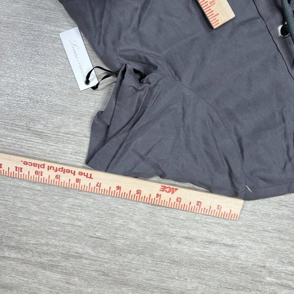 Lovers + Friends Waterfront Sheath Shift Shirt Dress Lace Up Gray Size Small - Picture 6 of 7